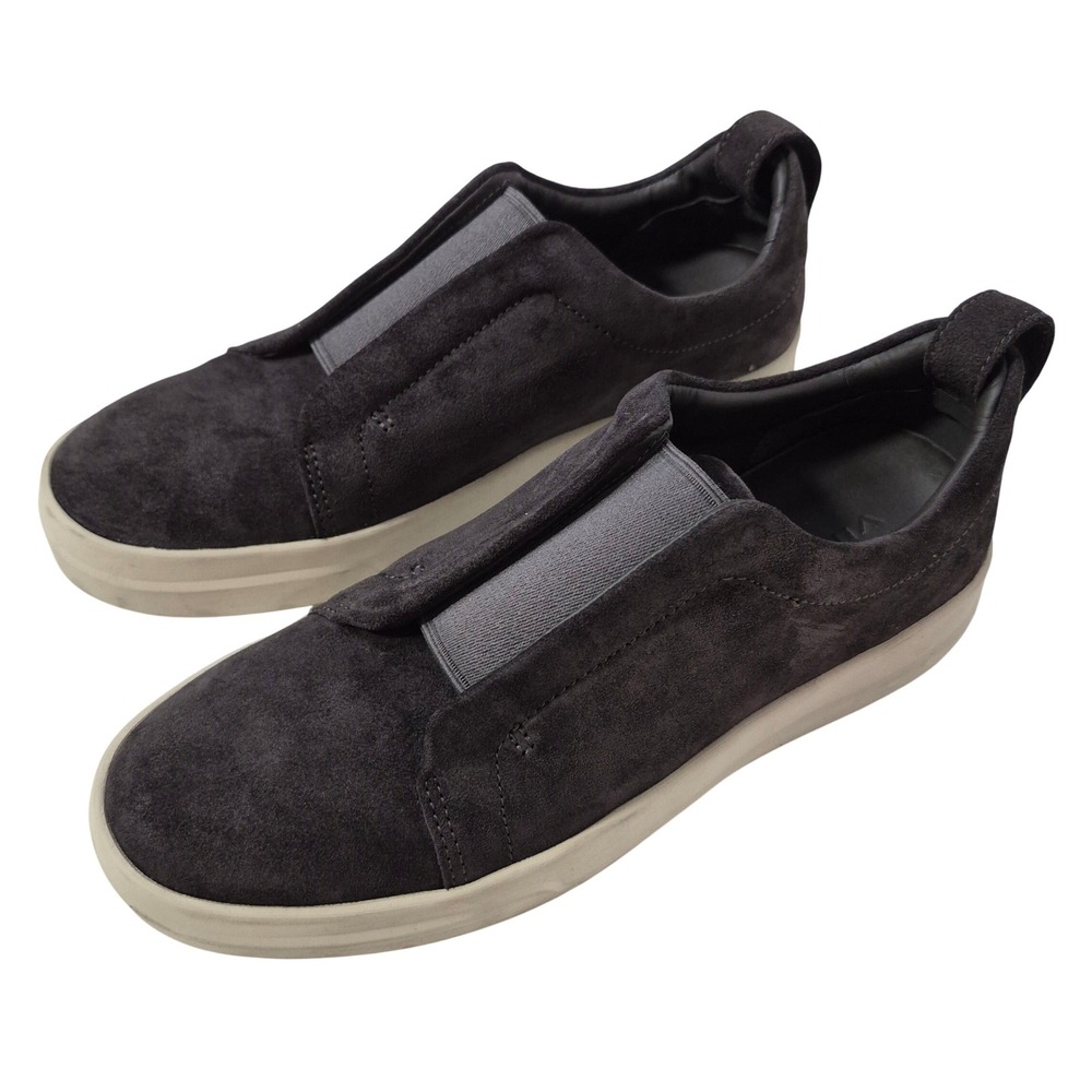 Vince Conway Sneakers Mens Size 7‎ Gray Suede Slip On Minimalist Casual Shoes